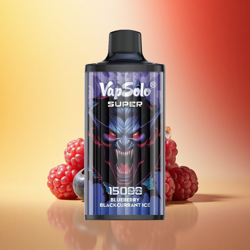Vapsolo Super 15000 Puffs Borovnica Ribez Led z 40ml E-tekočino in 850mah Mrežnim Navitjem
