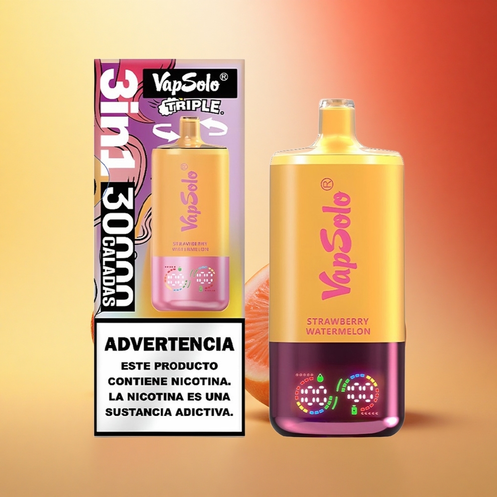 Vapsolo Triple 30000 Puffs Jagoda Lubenica & Limona Breskeva 40ml Type-C