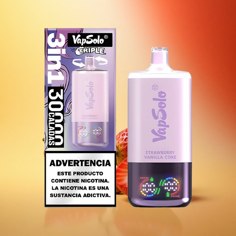 Vapsolo Triple 30000 Puffs Jagoda Vanilja Koks 40ml Type-C