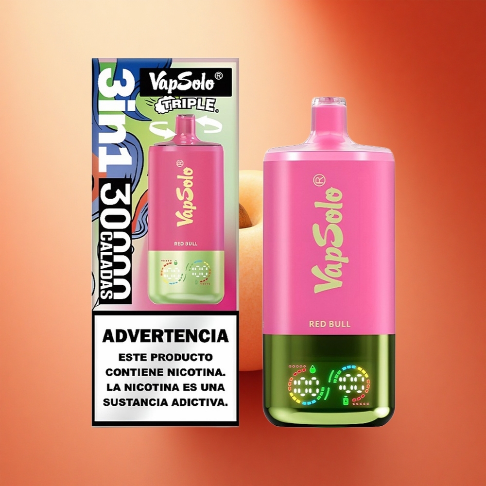 Vapsolo Triple 30000 Puffs Rdeči Bik Triple 40ml Type-C