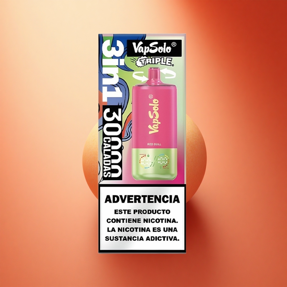 Vapsolo Triple 30000 Puffs Rdeči Bik Triple 40ml Type-C