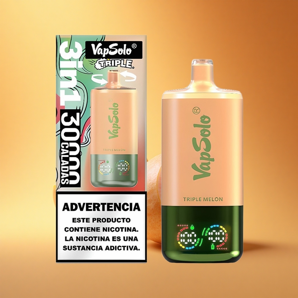 Vapsolo Triple 30000 Puffs Trojni Melon 40ml Type-C