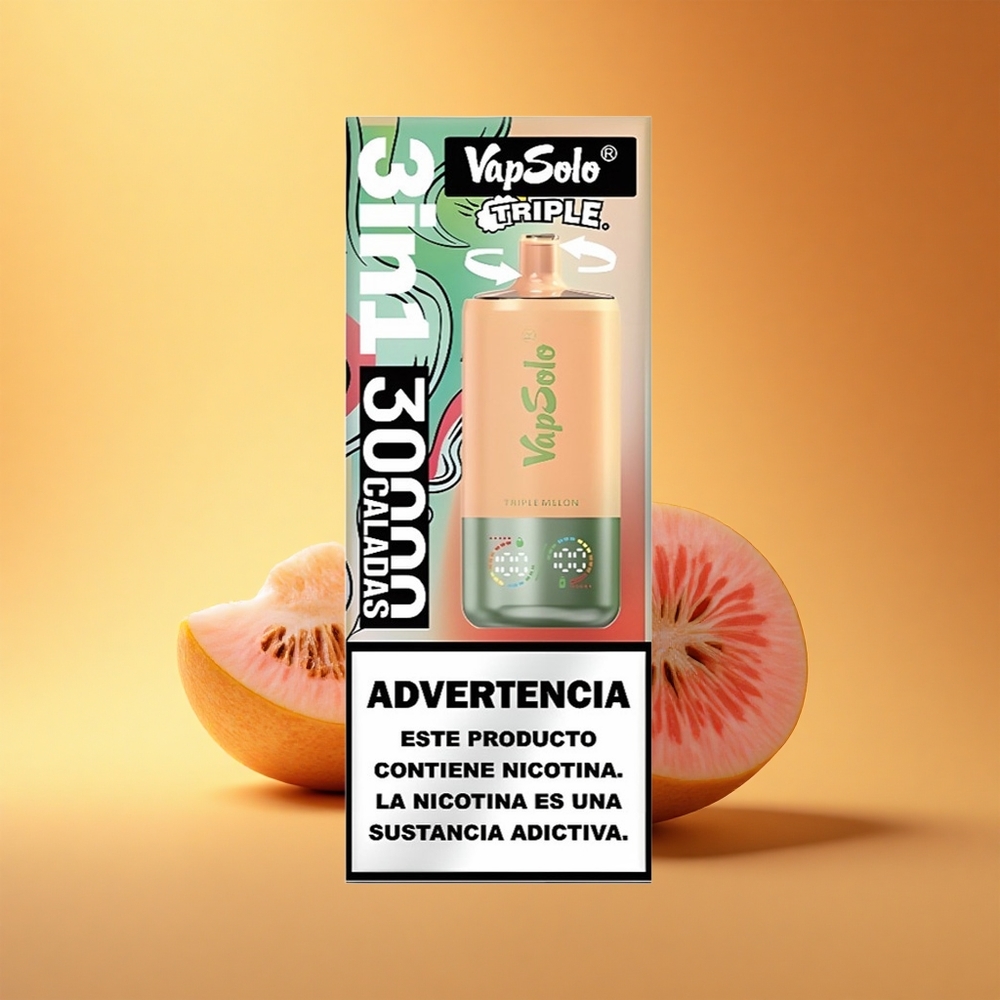 Vapsolo Triple 30000 Puffs Trojni Melon 40ml Type-C