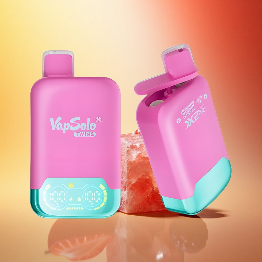 Vapsolo Twins 20000 Puffs Jagoda Malina Češnja Led & Grozdje Led 40ml Type-C