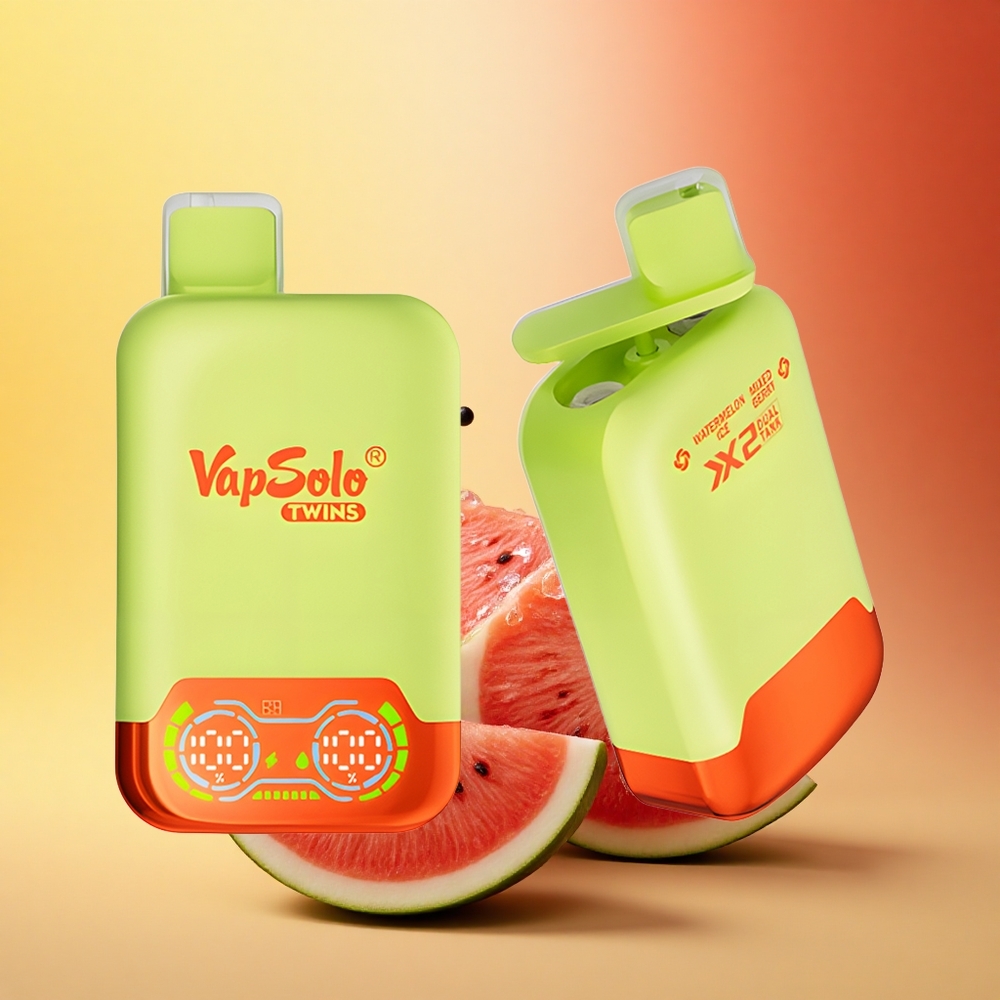 Vapsolo Twins 20000 Puffs Lubenica Led & Mešane Jagode 40ml Twin Type-C