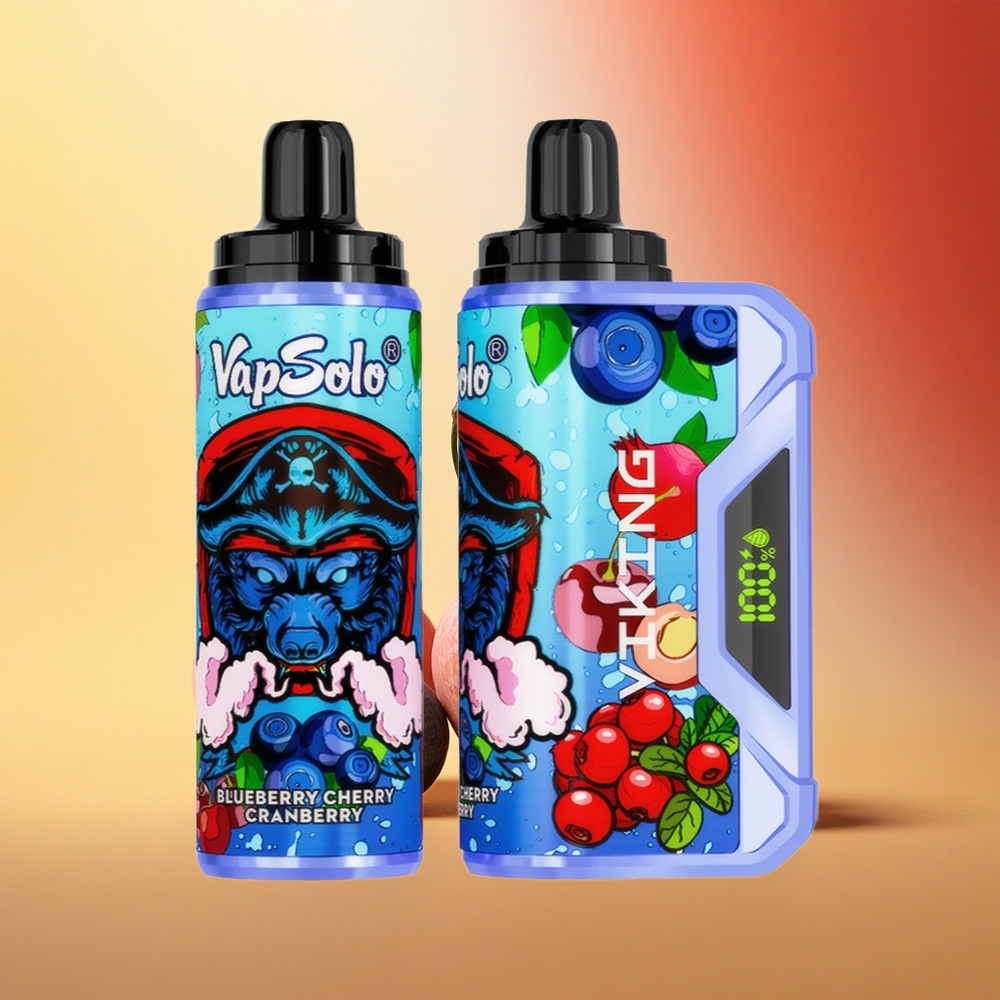 VapSolo VIKING 12000 Puffs Borovnica Češnja Brusnica Tip-C 22ml