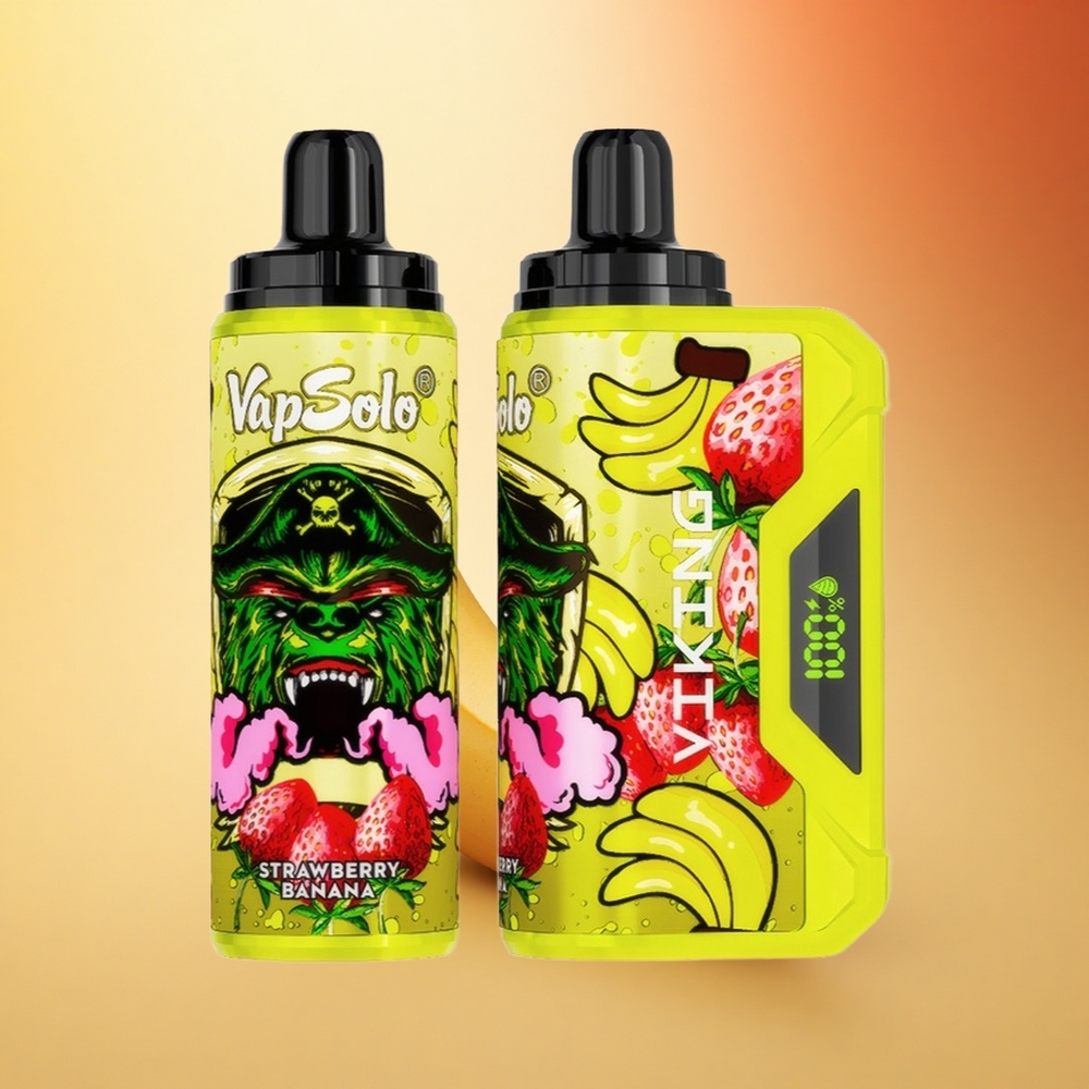 VapSolo VIKING 12000 Puffs Jagoda Banana 22ml Type-C LED